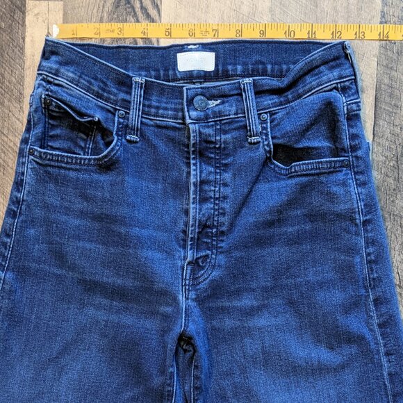 Mother The Tomcat Roller Sneak Jeans Blue High-Rise Flare - Picture 6 of 6